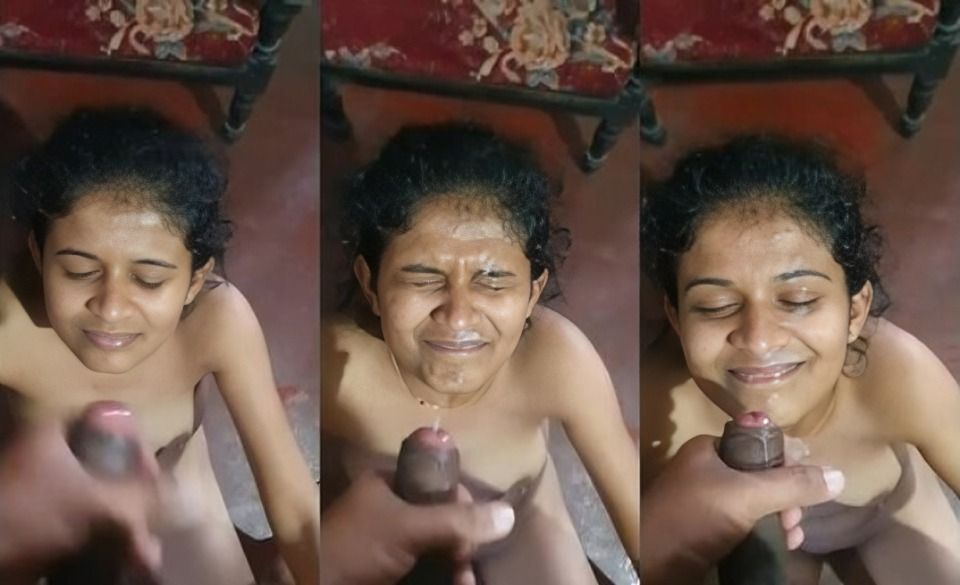 Cute Indian Girl Blowjob And Lover Cum On Her Face