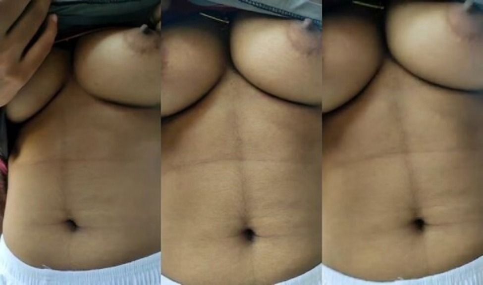 Cute Indian Girl Boobs Pressing By Lover