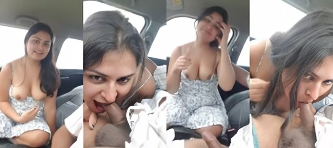 Beautiful Indian Girl Sucking Lover Dick Inside Car